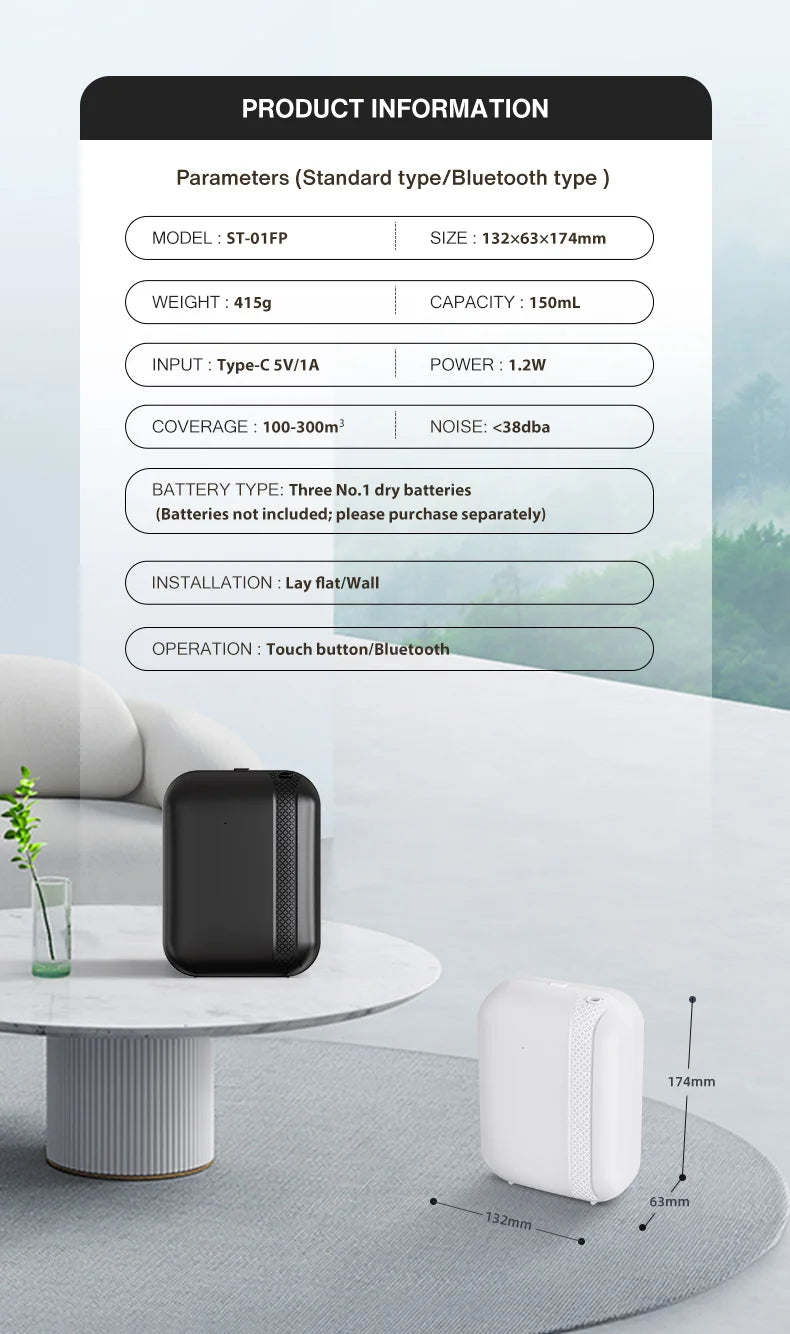 Wall Diffuser Battery - 30-100m2 (ST-01FP)