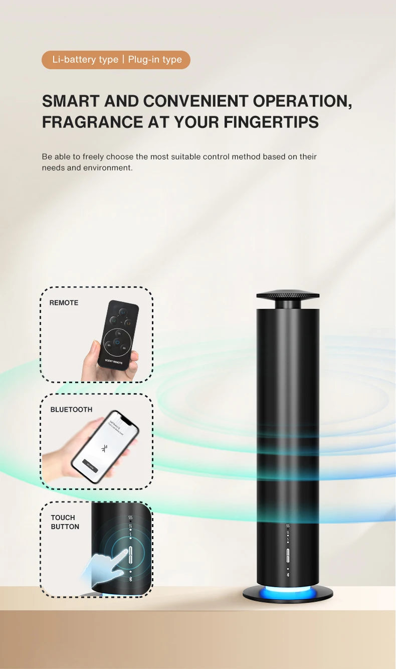 Modern Smart WIFI Small Towel Aroma Diffuser - 65m2 (ST01SR-LI)