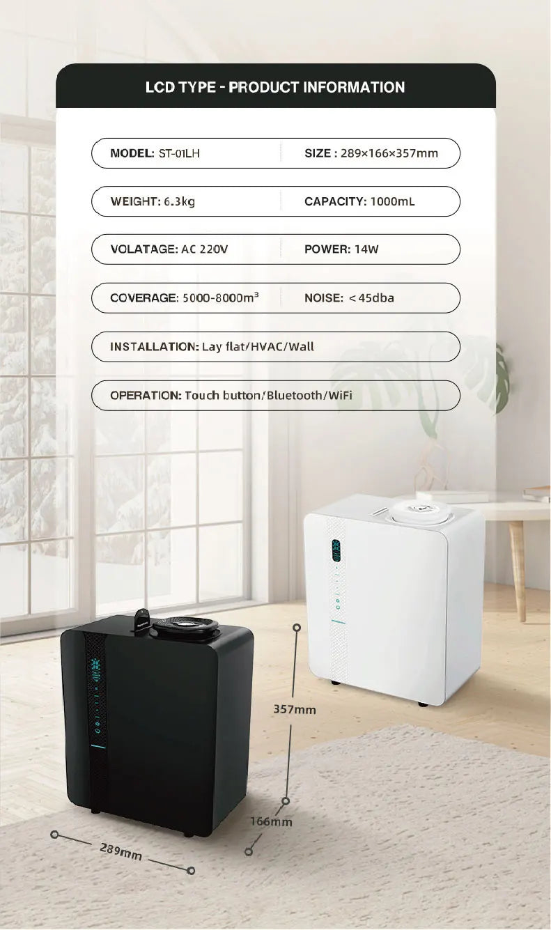 Commercial Lobby Aroma Diffuser Machine with HVAC System  - 1500-2600m2 (ST-01LH)
